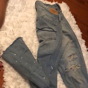 Crop boyfriend fit jeans